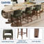 Ensemble de 2 tabourets de bar rembourrés 26 po, pieds en bois, chaises de îlot de cuisine à dossier ergonomique, beige / chêne