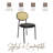 Aide Leather Dining Side Chair with Rattan Back and Black Metal Legs – Mid-Century Boho Chair for Kitchen and Dining Room-467942999