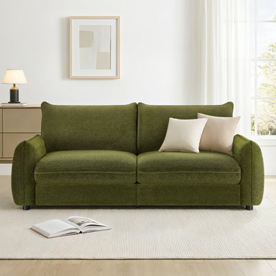 Greek 90.5"W  3-Seater Modern Upholstery Sofa