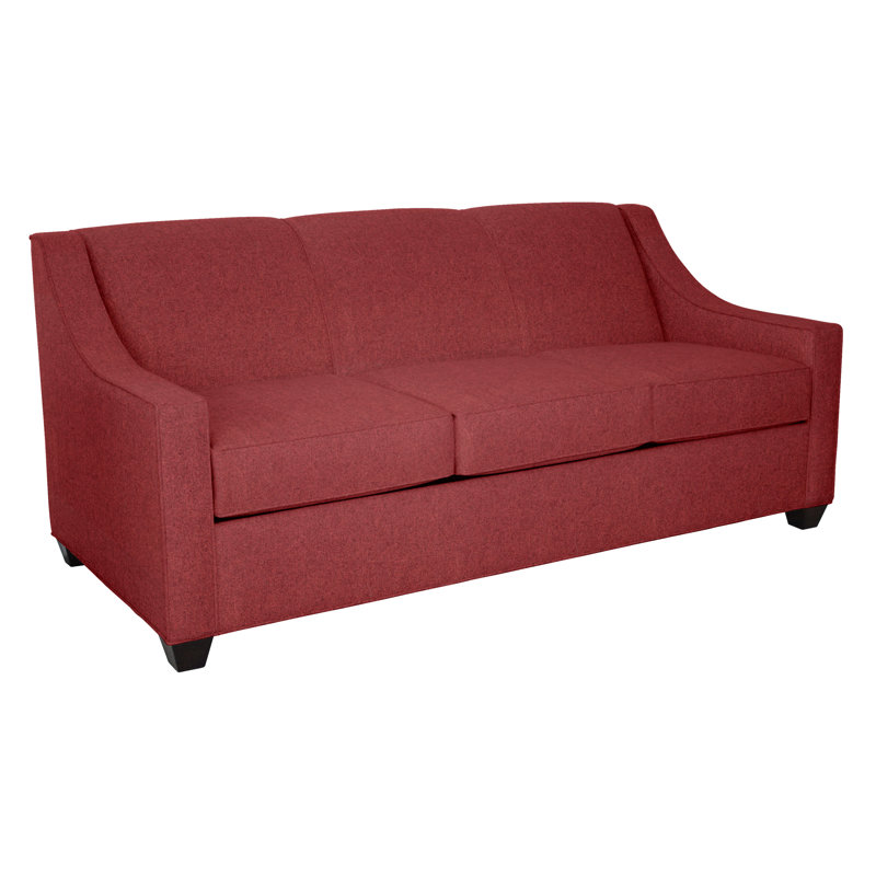 Phillips Square Arm Sofa with Reversible Cushions, Dorset Cherry, 34.5" H x 76" W x 36" D, Cafelle