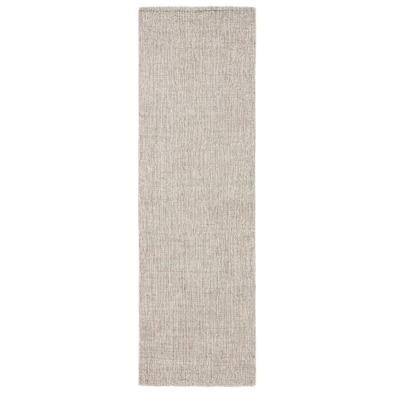 Brandalucci Natural Fiber Hand Loomed Jute/Cotton Rug in Gray/Sage, Runner 2'3" x 8'