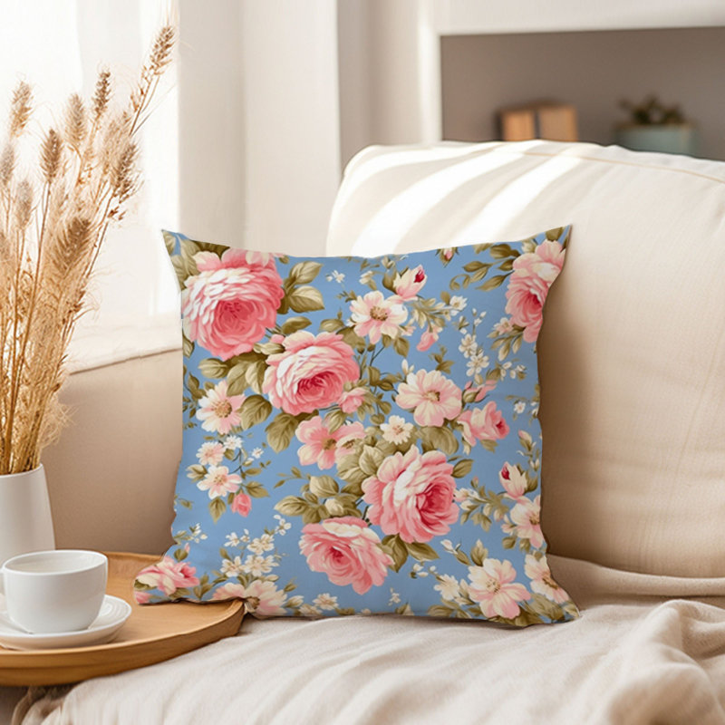 Floral Flower Dreams Pattern I Shabby Elegance, 16"H x 16"W