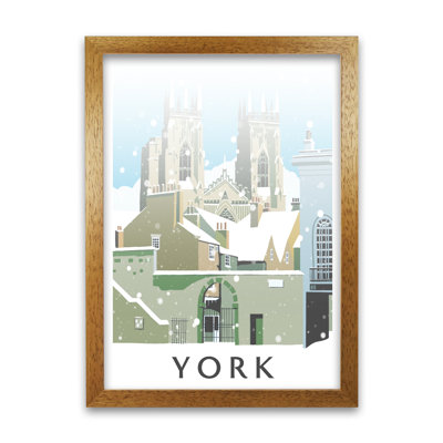 York Minster In Snow by Richard O'Neill - Single Picture Frame Print