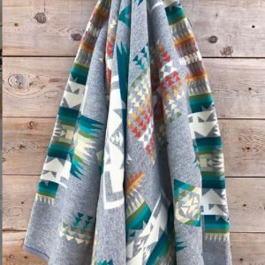 Pendleton Chief Joseph Grey Blanket, 80" L x 64" W