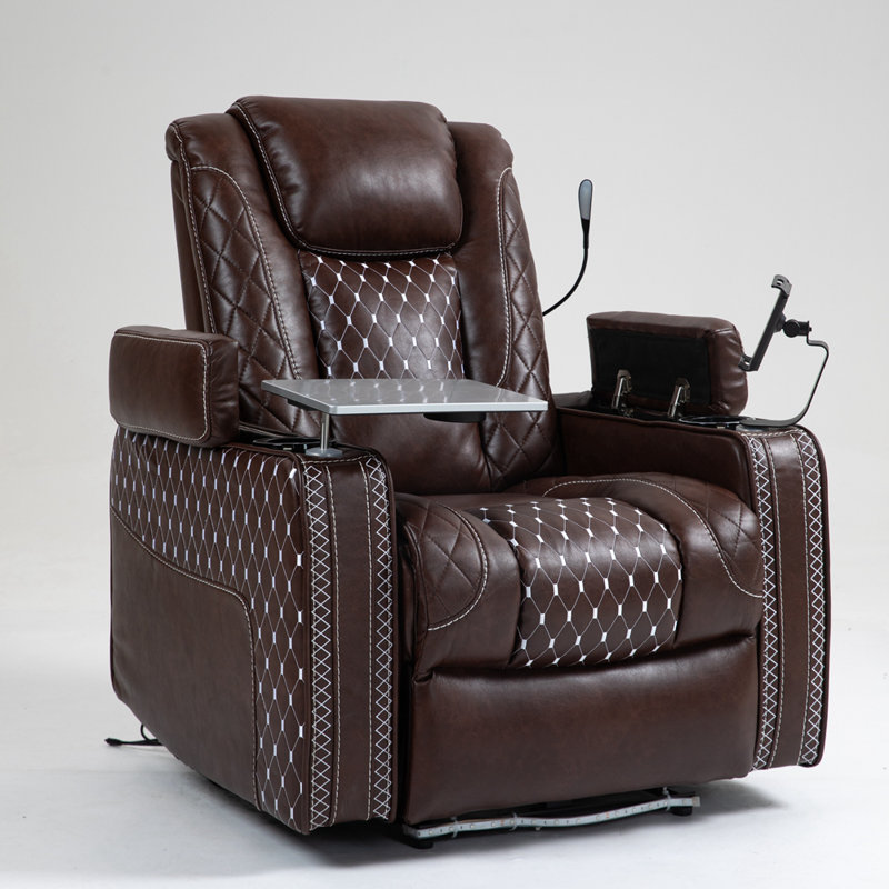 Power Zero Gravity Recliner with Multifunctional Features, Brown