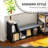 5-Cubby Bookcase with Cushioned Reading Nook, Black