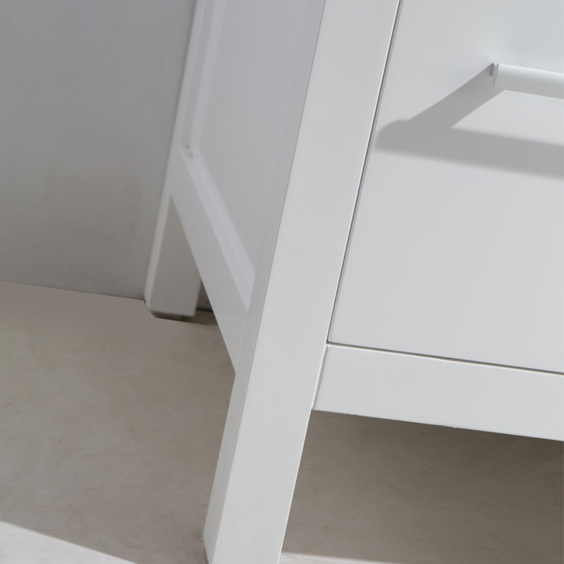 Ensemble de meuble-lavabo de salle de bain double 84 po Carrasquillo, Blanc