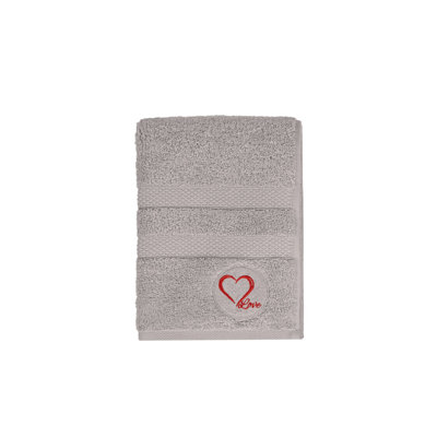 Essuie-mains en coton biologique de qualité supérieure, 20 x 35,4 po | 520 g / m², gris | Doux, absorbant et écologique | Lavable à la machine à 104 ° F | Idéal pour la maison, le spa, la salle de sport et l'utilisation quotidienne, confort luxueux à chaque lavage