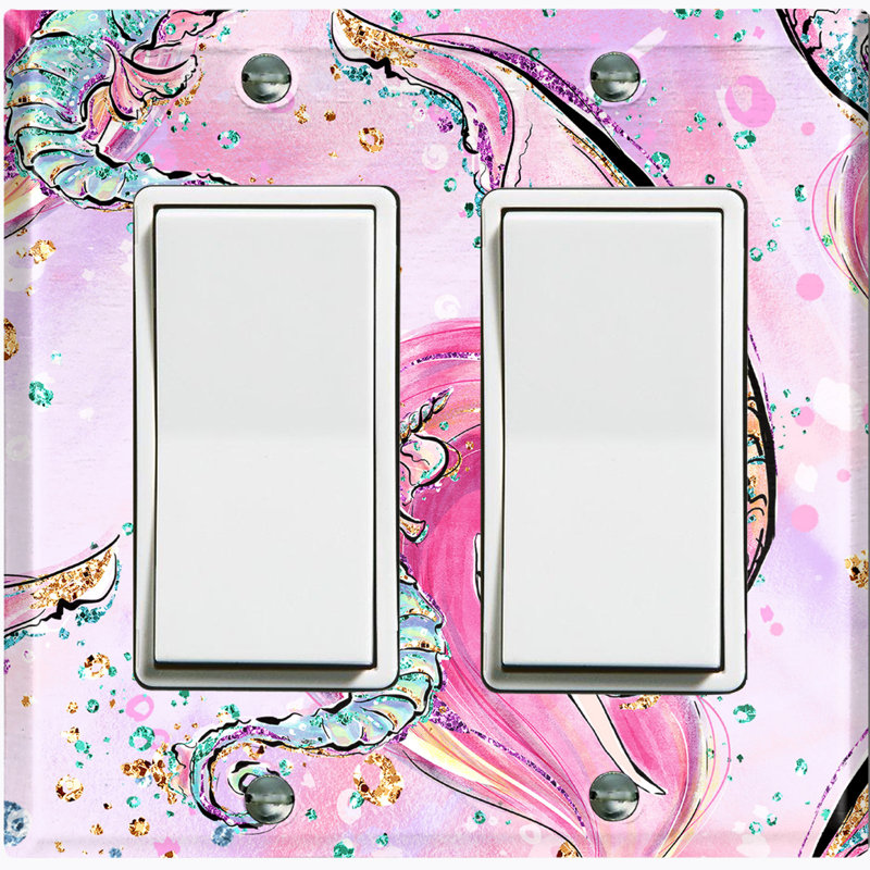 Patterned 2 - Gang Rocker Standard Wall Plate