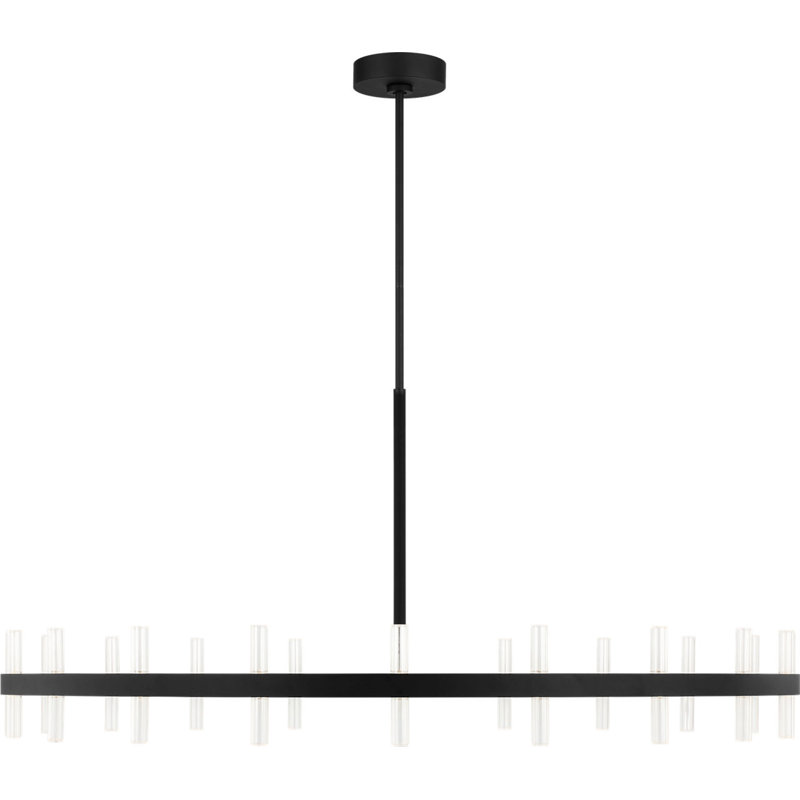 Silas Chandelier, 40, Midnight Black, 6.2" H x 48" W  x 48" D