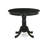 Antique Dining Room Table - a Round kitchen Table Top with Pedestal Base, Wire brushed Black-86684555-86708062
