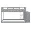 Lit superposé simple au-dessus de simple avec 4 tiroirs et 3 tablettes - gris