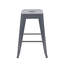 Tabouret à hauteur de comptoir 24 po, ensemble de 2 tabourets de bar en métal sans dossier, non empilable, amovible et facile à assembler, permettant d'économiser de l'espace pour un îlot de cuisine / bar / café / salle à manger (gris)-129691620-129691624-129691622