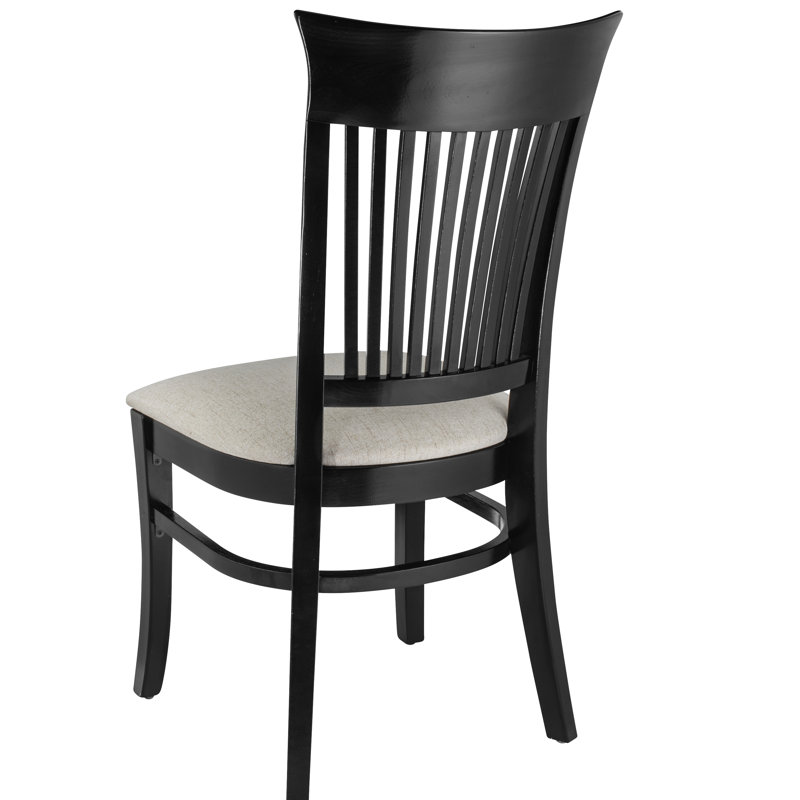 Brookwood 18'' H Upholstered Beech Side Chair, Black
