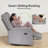 Upholstered Power Recliner Chair With Swivel and Glider-1608648239