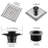 5.91'' Square Grid Shower Drain With Flange-88742746