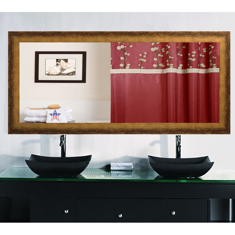 Miroir de salle de bain Kristo, H 65,5 po x l 30,5 po, Bronze