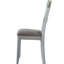 2 chaises avec dossier, siège rembourré gris, pieds de chaise, chaises d'appoint, siège en mousse, pieds, salle à manger