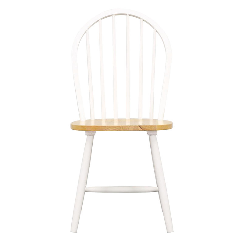 Chaises d'appoint de 4 - Mélange de couleurs naturelles brun et blanc