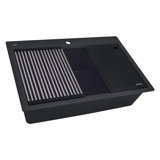 33'' L Drop-In Double Bowl Granite Kitchen Sink