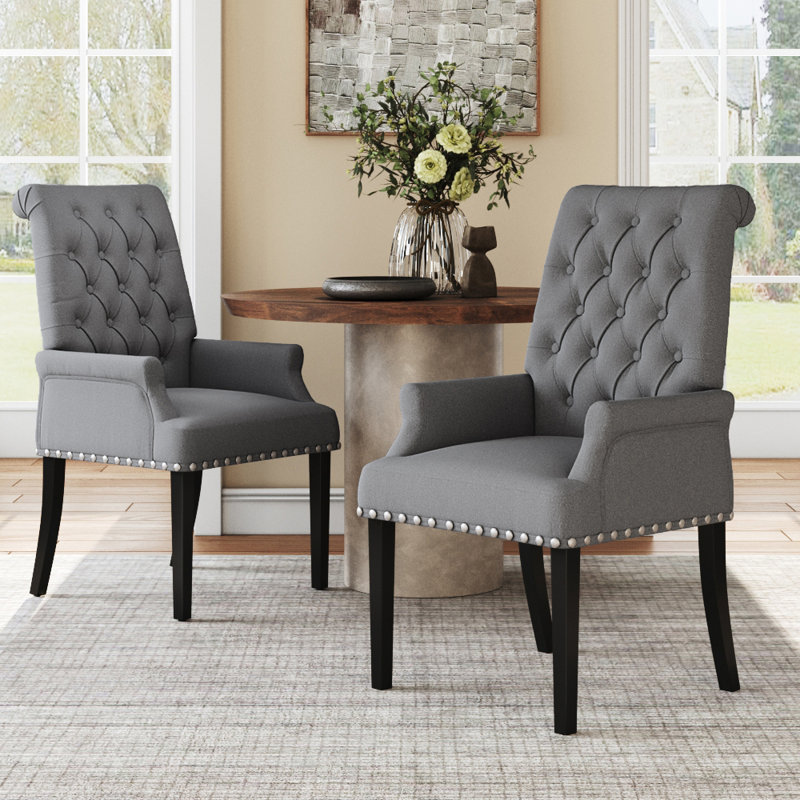 Upholstered Dining Chair, Grey