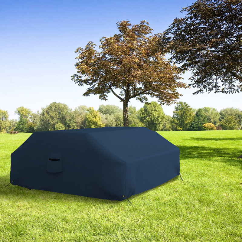 Outdoor Patio Table Cover, 76.2cm H x 182.9cm W x 144.8cm D, Blue