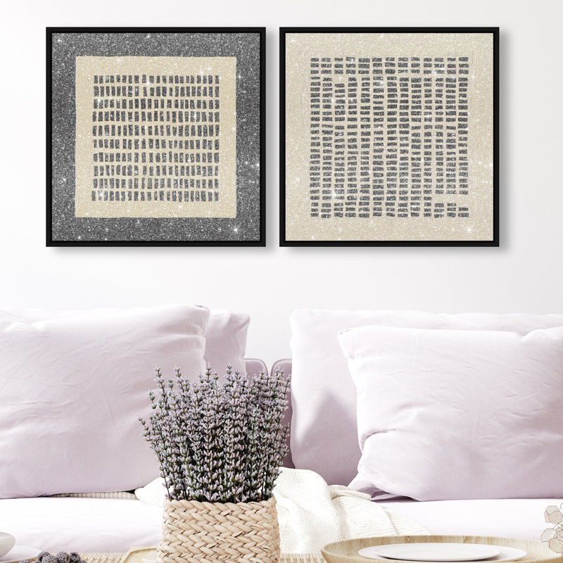 Tiny Windows Set Set by Oliver Gal, 17"H x 17"W, Black Floater Frame