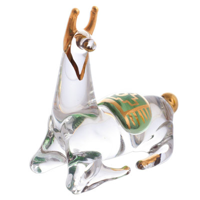 Figurine en verre family llama Hepatique