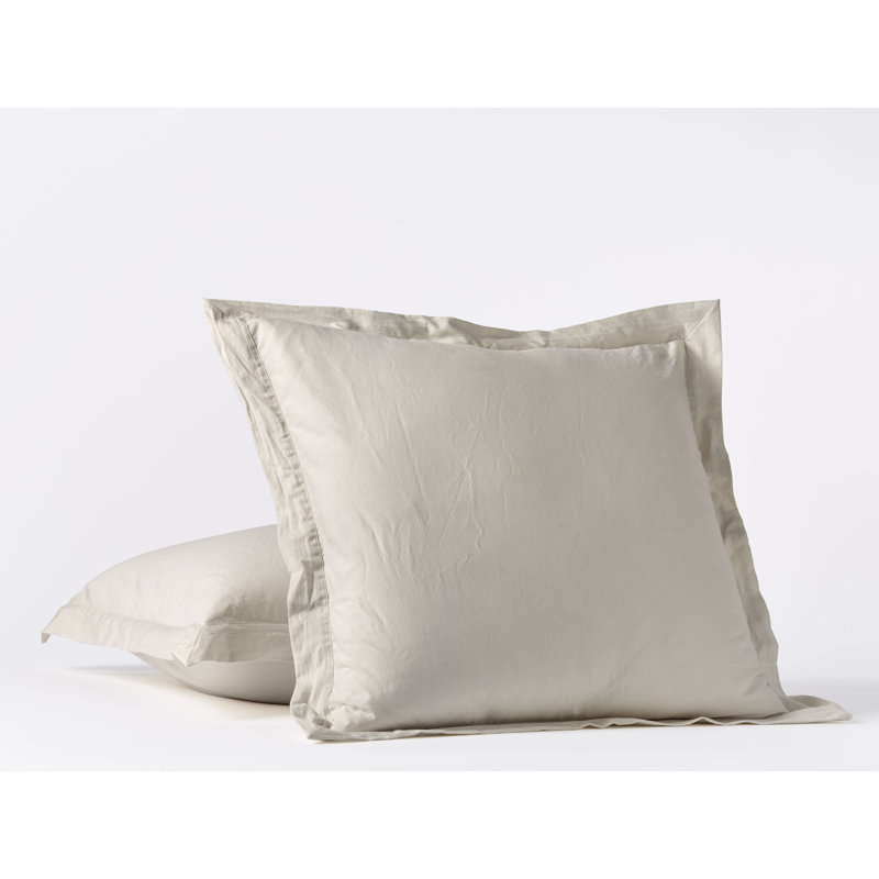 Cloud Soft Sateen Sateen Standard Sham Set, Euro, Pale Gray