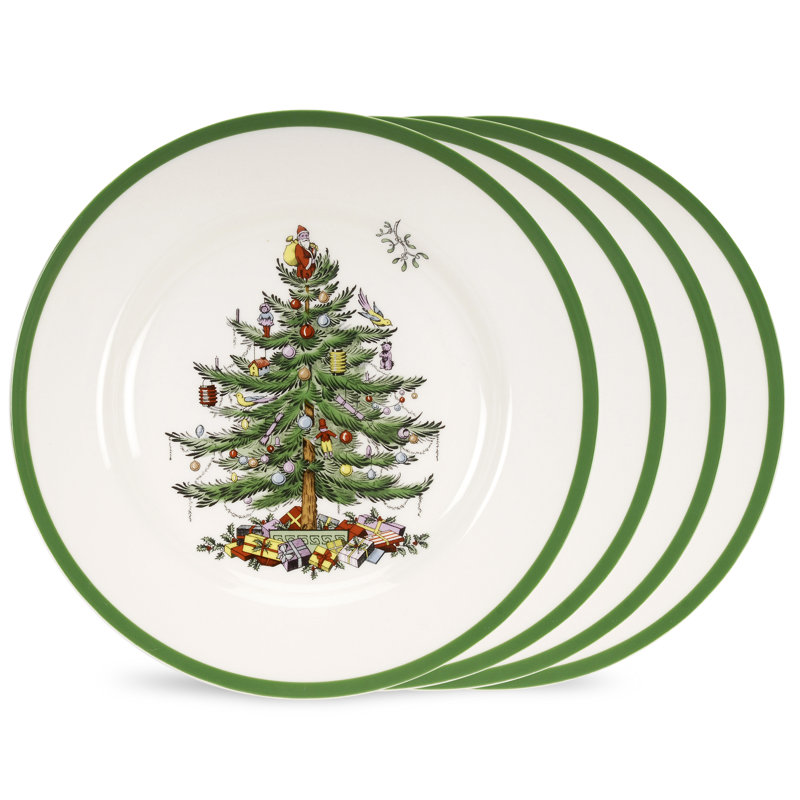 Assiettes à salade pour arbre de Noël 8 po Spode