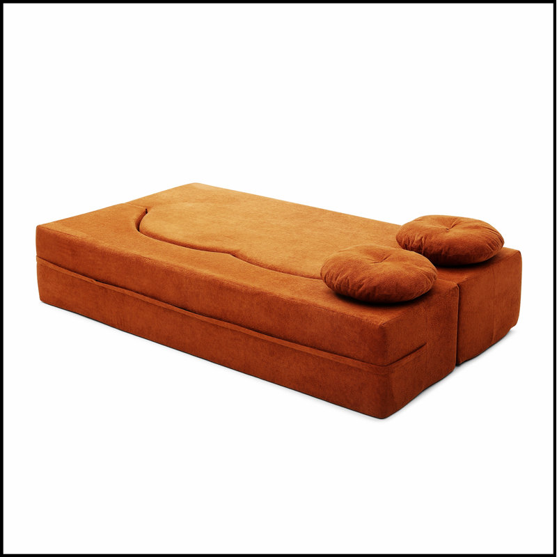 2-In-1 Folding Sofa Bed With Pillow, Twin Sleeper For Living Room, Guest Use, Office, Apartment, No Assembly Required