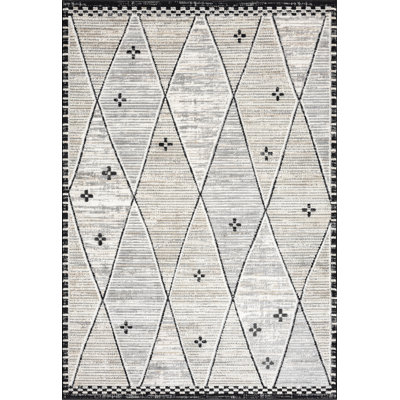 Abani Manvir VIV150A Cream Grey Farmhouse Area Rug