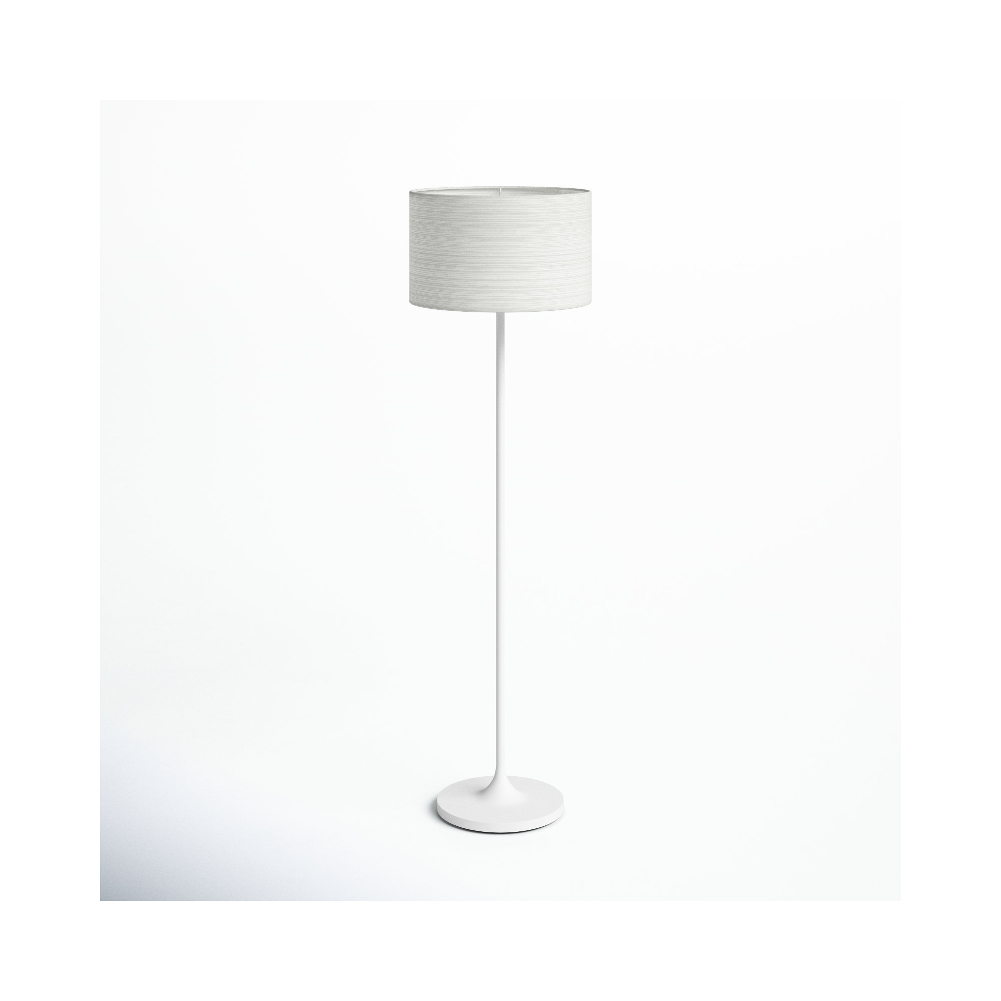 California 59.5'' Floor Lamp, White, White