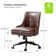 Positano Modern Faux Leather Tilting  Swivel Task Chair with Nailhead Trims