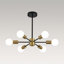 Mid-Century Modern 6-Light Iron Sputnik Semi Flush Mount Ceiling Light-563812123