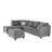 Upholstered L-Shaped Sectional Reversible-571729552