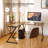 L-Shaped Iron Computer Desk-980119713