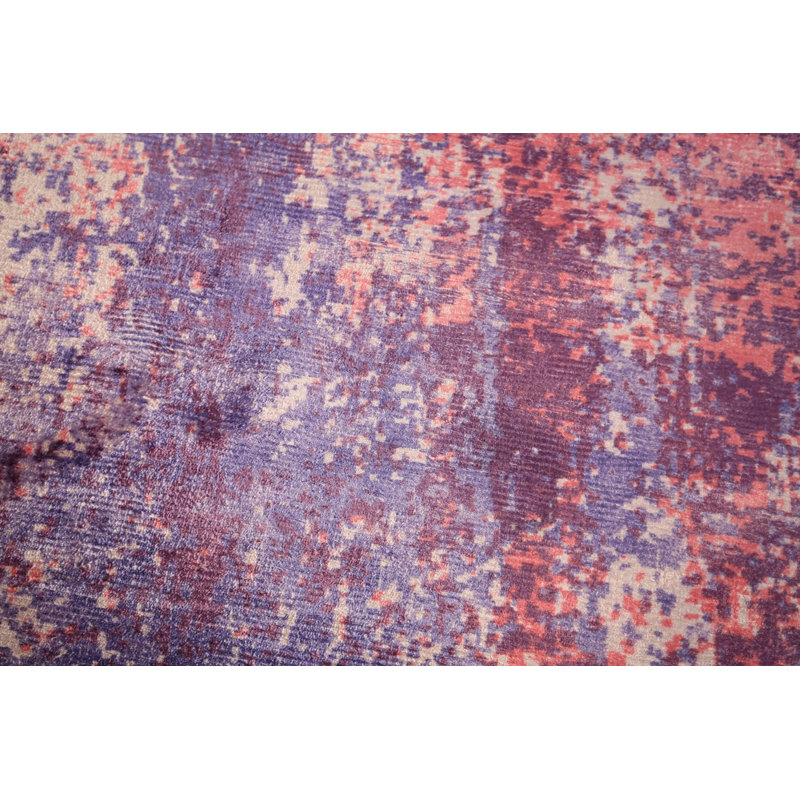 Tapis rond moderne abstrait all-over 6 pi 6 po x 6 pi 6 po
