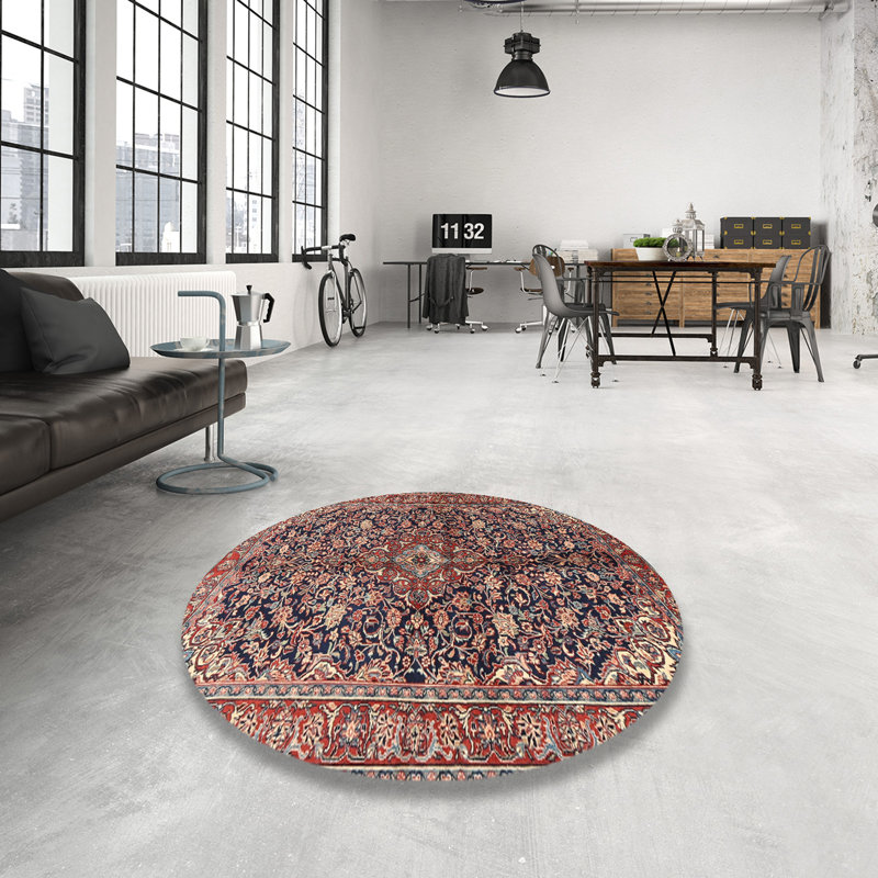 Bosco Wool Oriental Indoor Rug, Round 7'
