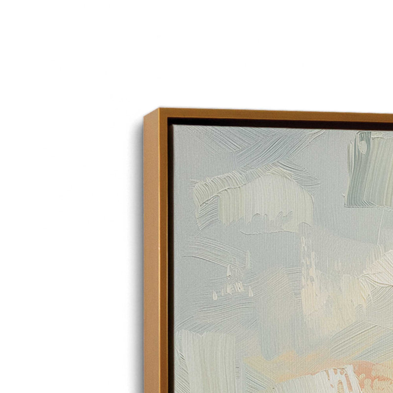 Ensemble 2 pièces Sonata sur toile Seascape par Azure Artisanal Studio, Cadre flottant or poli, H 18 po x l 36 po x P 1,75 po
