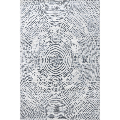 Honiton Abstract Blue Area Rug