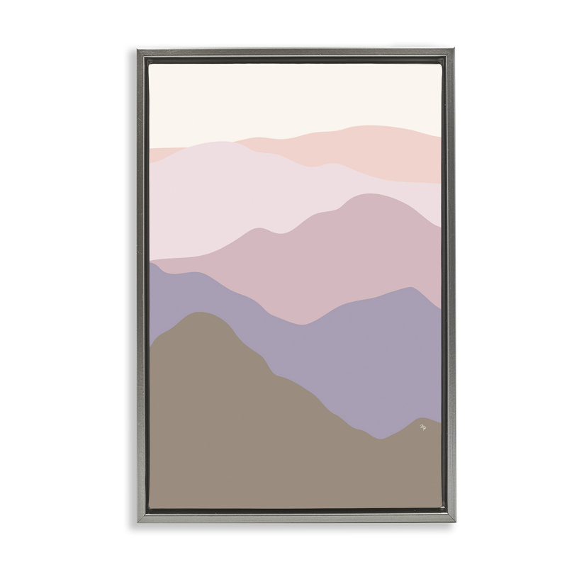 Toile flottante Subtil Pastel Hills par Martina Pavlova, Cadre flottant gris lustré, H 31 po x l 21 po