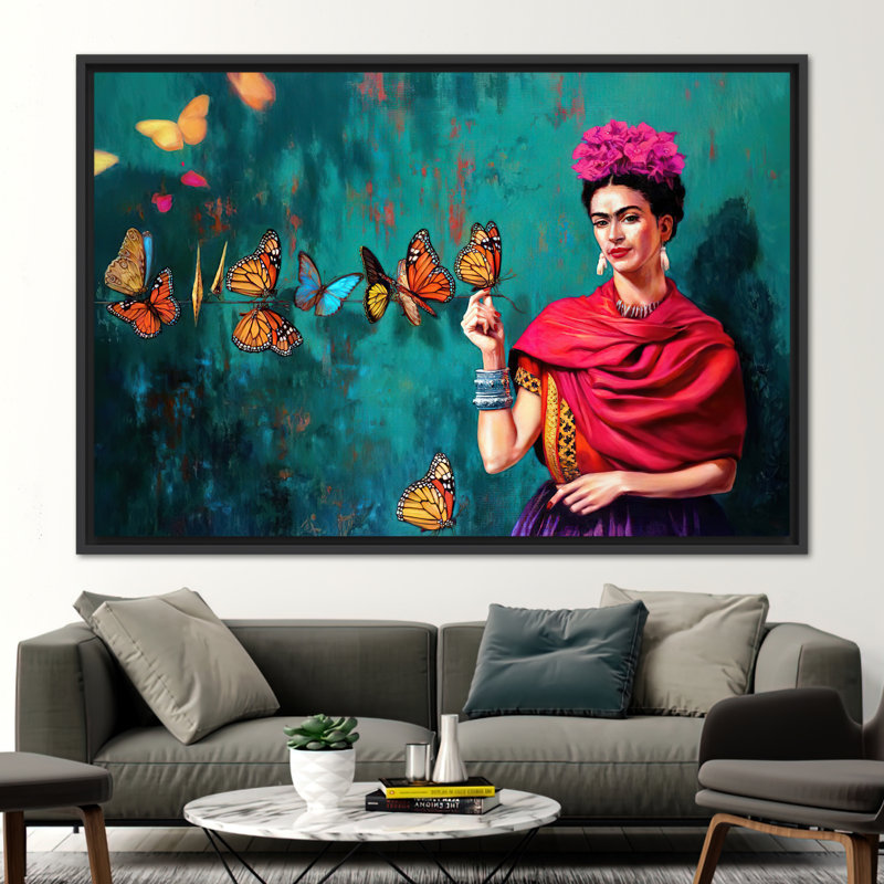 Print on Canvas, 25 cm H x 35 cm W, Black Floater Framed