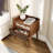 Mid-Century 20"W Nightstand Set Of 2 With Open Shelf & Chessboard-Cut Drawer, Bedside Table Set Of 2 Modern Bedroom Furniture With Curved Corner-984244276