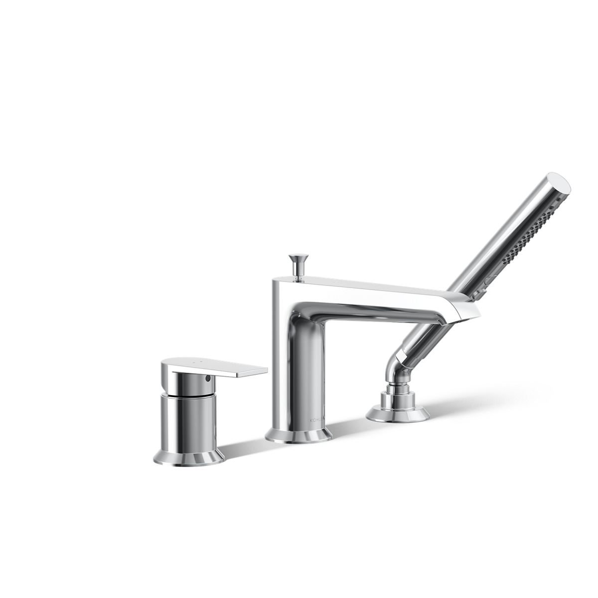 Hint Deck-Mount Bath Faucet with Handshower, Polished Chrome