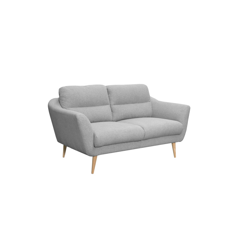 Rosales Odense 2 Seater Upholstered Loveseat, Light Grey, 2