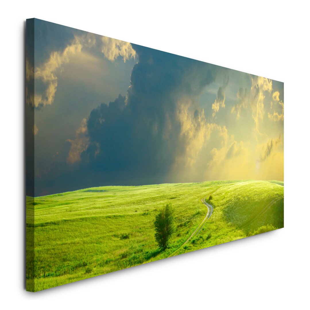 Leinwandbild Landschaft mit Wolken