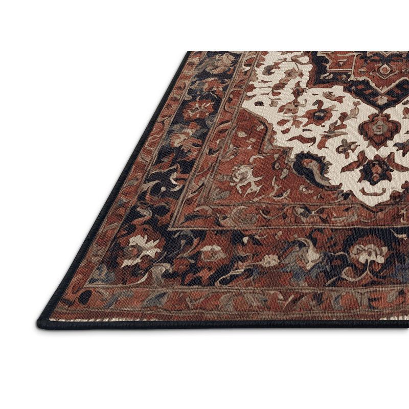 Tapis brun lavable à la machine, Carré 4 pi