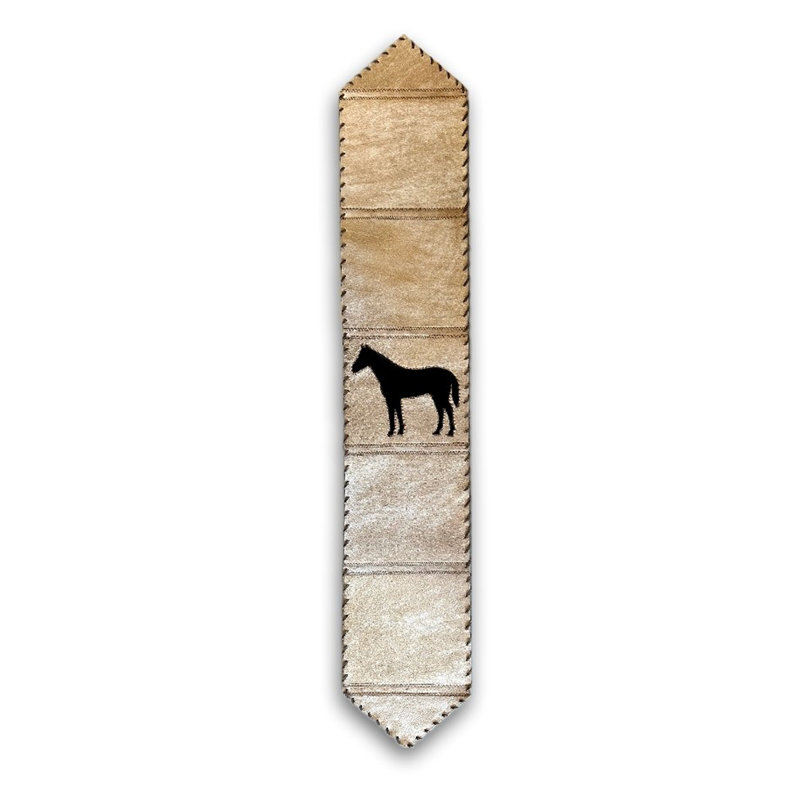 Dark Horse Cowhide Table Runner, 120" L x 12" D