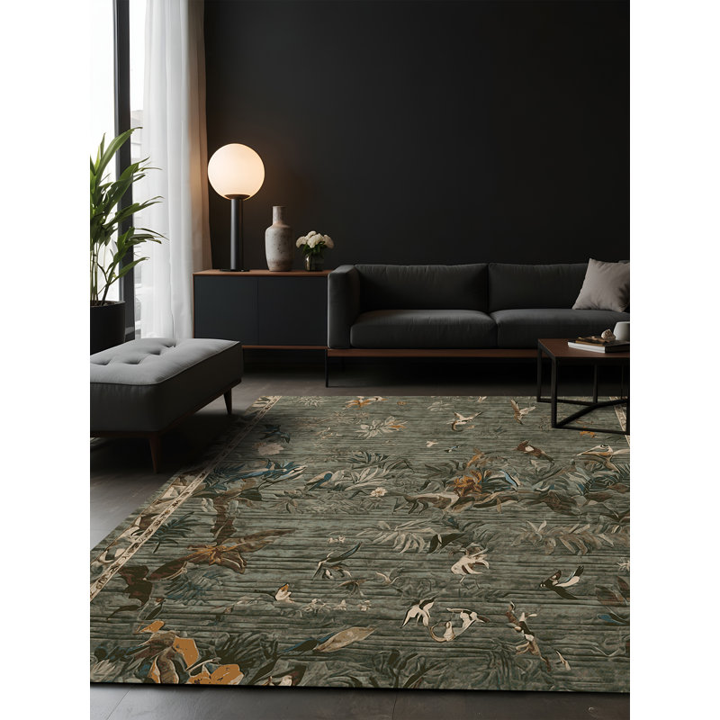 Silky Soft Plush Brown Area Rug, Square 3'